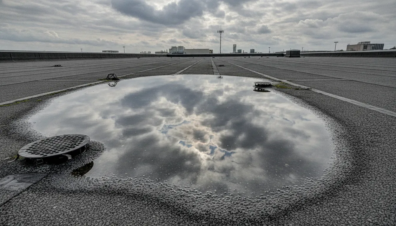 Commercial Ponding Water Roof Repair in Topeka, KS