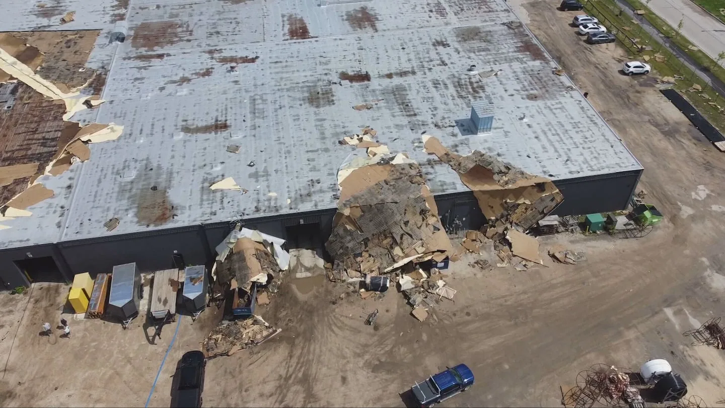 Commercial Tornado Damage Roof Repair in Topeka, KS