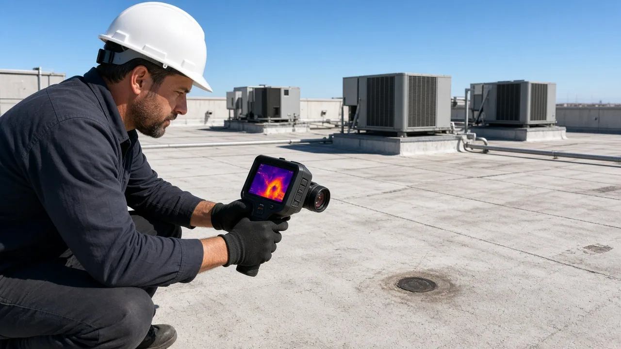 Commercial Roof Infrared Moisture Survey in Topeka, KS