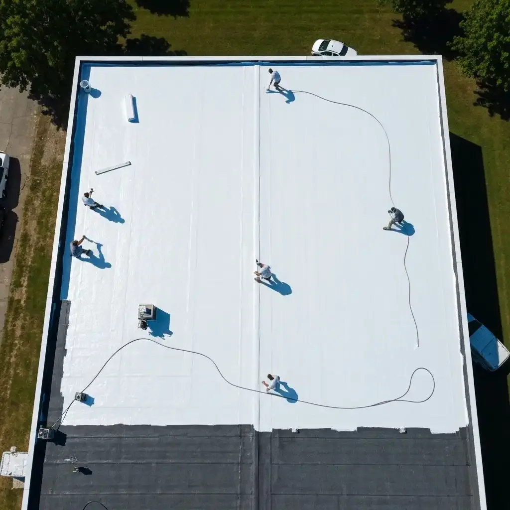 Commercial Roof Coating Restoration in Topeka, KS Commercial Roof Coating Restoration in Topeka, KS